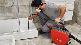 Прочистка канализации, устранение засора, сантехник.