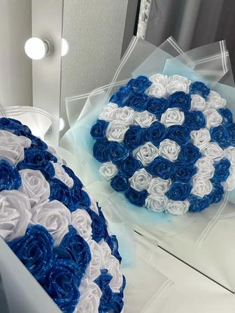 Букеты из атласных роз ручной работы на заказ!