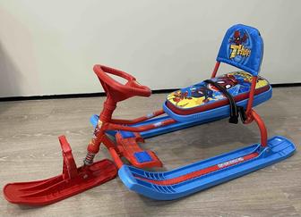 Снегокат Nika kids Тимка спорт 4-1 со спинкой Человек паук