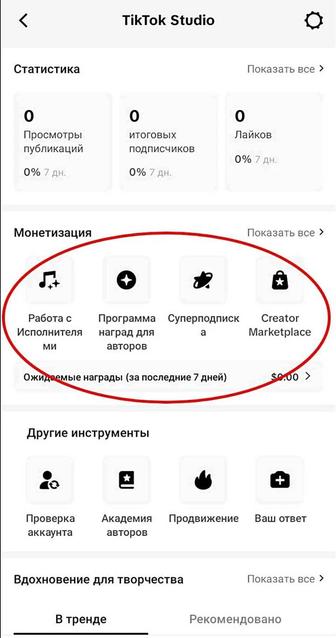 ТикТок аккаунты стран Франции, Германии, Южной Кореи и т.д. с монетизацией