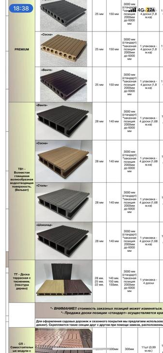 Террасные доски на заказ