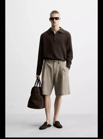 Поло кофта с длинными рукавами Zara