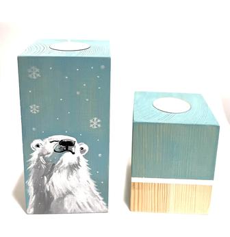 Подсвечник из дерева