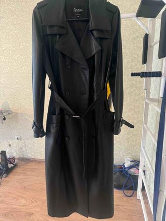 Натуральный кожаный плащ