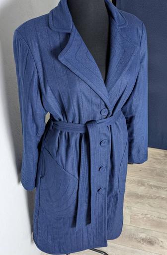 Пальто стеганое из денима. Демисезон.