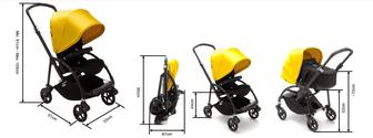 Коляска Bugaboo Bee 6 Complete BLACK LEMON Yelow 2в1