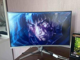 Изогнутый Белый Монитор 144Hz, 27 дюймов GMX27C144