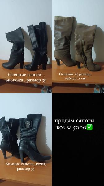 Продам все сапоги