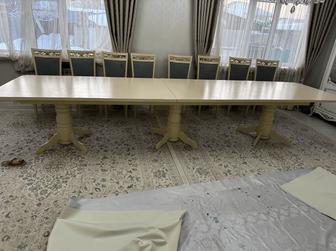 Продам обеденный стол со стульями(12шт)