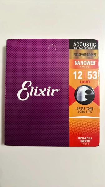 Струны Elixir 16052 Nanoweb (12-53)