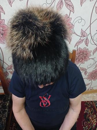 Норковая шапка на вязанной основе