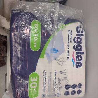 Giggles пеленки одноразовые впитывающие Giggles underpad белый 60х90 см