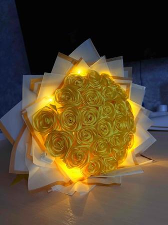 Розы из атласной лентой ручной работы