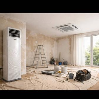 Установка Кондиционера Первый этап ремонт кондиционера продажа кондиционера