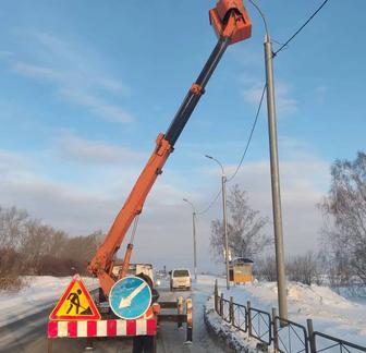 Установка уличного освещения