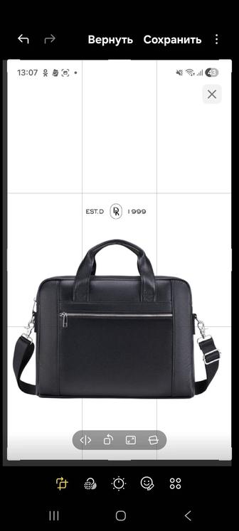 Портфель DK Brand натуральная кожа черный