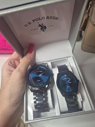 Парные часы С бриллиантами новые US polo