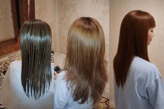 Кератиновое выпрямление волос