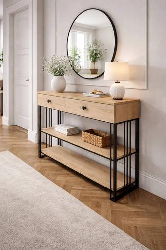Стильная консоль в прихожую / гостиную Лофт