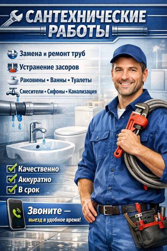 Устранение засоров, прочистка канализации