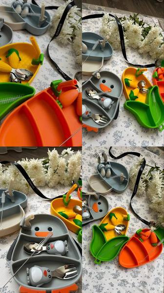 Подарок на новый год (комплект вилка, ложка, тарелка)