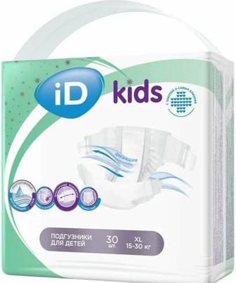 Подгузники детские ID Kids размер XL ( вес 15-30 кг)