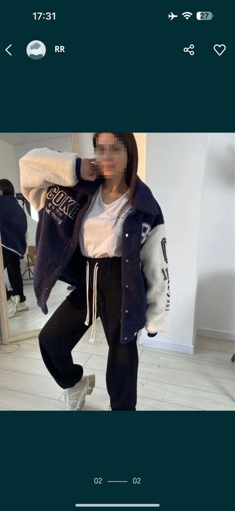 Новый зимний бомбер-куртка Тедди большого размера 56р