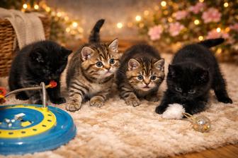 Шотландские прямоухие котята (Скотиш страйт)