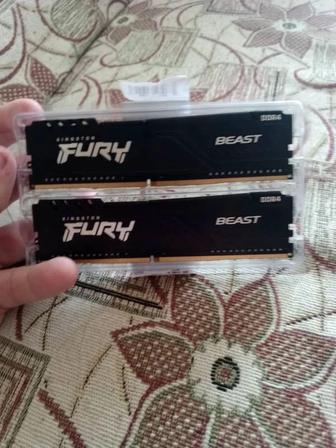 Оперативная память 16ГБ (2х8гб) Kingston FURY BEAST DDR4 DIMM