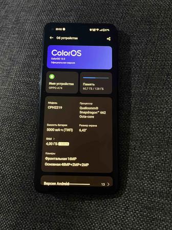Телефон oppo a74