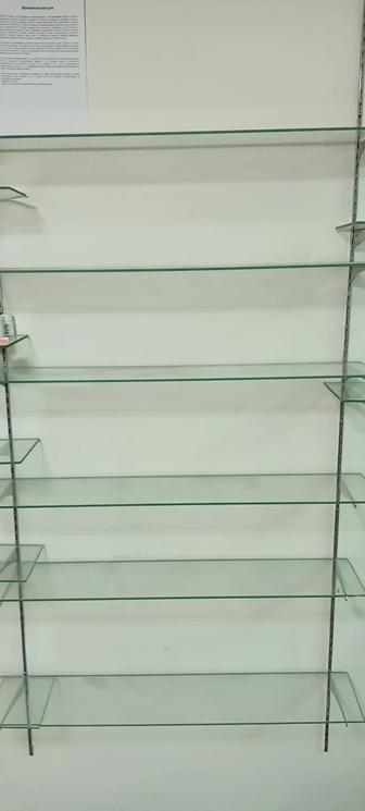 Срочно продам стеклянные полки с держателями