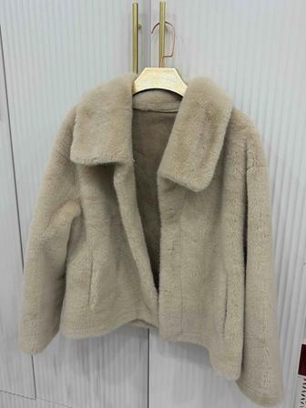 Эко шуба бежевый цвет