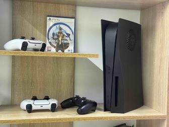 8игр /Sony PlayStation 5 825GB 2024 /один DualSense/черный на черном мощный