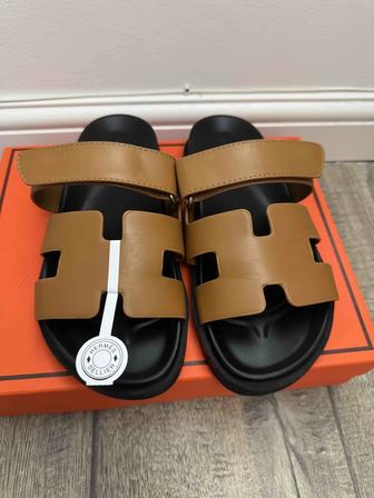 Шипры сандали шлепки Hermes натур кожа 35 р