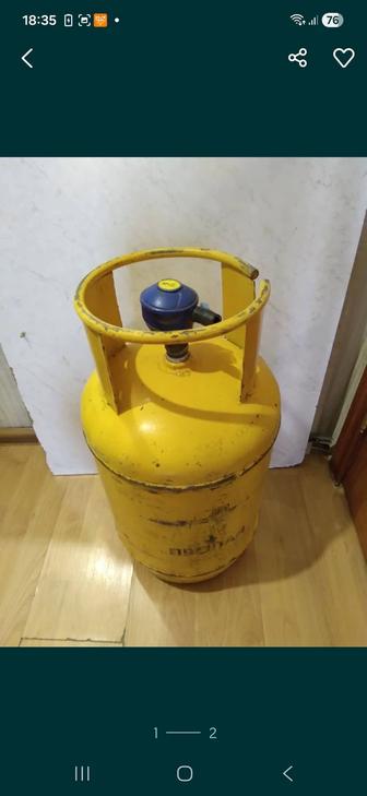 Продается маленький желтый газовый баллон