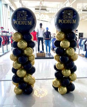 Арка из шаров, стойки из шаров