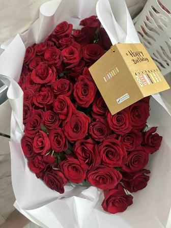 Цветы свежие 51 роза