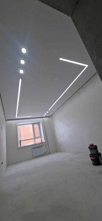 Натяжные потолки любойсложности,теневые,световые линии,магнитные треки.