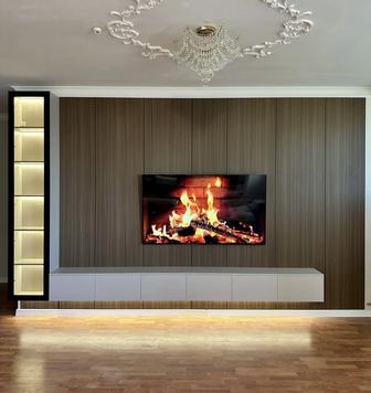 Установка бамбуковых панелей