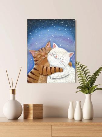 Картина акрилом Love cats, 40 х 30 см