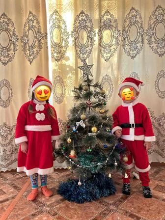 Прокат костюм санты на мальчика и на девочку