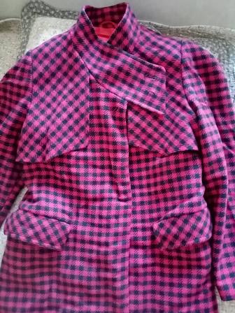 Пальто зимнее черное и красное