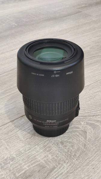 Объектив на Nikon, nikkor AF-S 55-200 mm с блендой