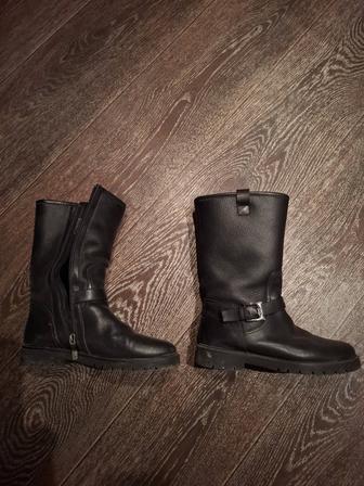 Сапоги женские зимние кожаные