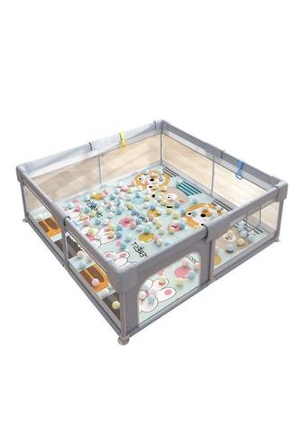 Игровой манеж IMBABY 180x150x66 см, серый