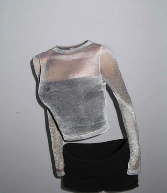 Серый лонг слив в серебре