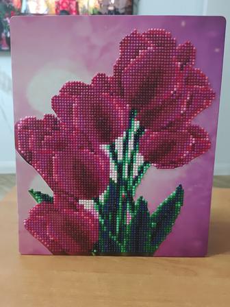 Алмазная мозаика. Тюльпаны