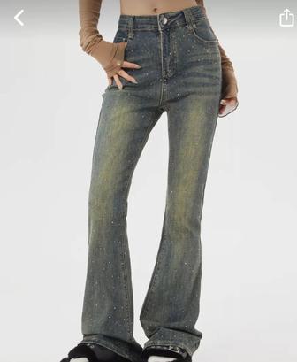 Джинсы с блестками