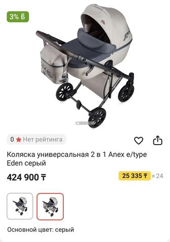 Коляска Anex e/type 2в1