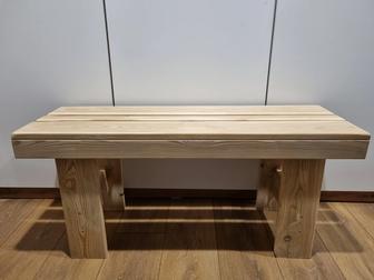 Деревянная скамейка из лиственницы, лавочка , скамья